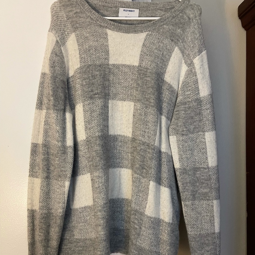 Grey & White Sweater
